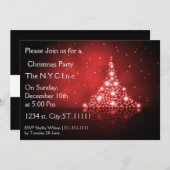 きらきらクリスマスツリー ホリデーパーティーの招待状 招待状 (正面/裏面)