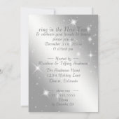 きらきらゴールドとシルバーの装飾 新年のパーティー 招待状 (裏面)