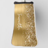 きらきらゴールドグリッター スクリプト名 ゴルフヘッドカバー (回転90)