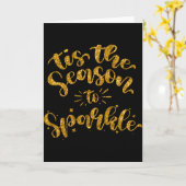 きらきらゴールドフェイクグリッターシーズン到来 カード (黄色い花)