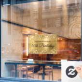 きらきらゴールドホイル 50歳の誕生日おめでとう ウィンドウサイン (カフェ窓)