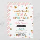 きらきらシャワーのお誘い 招待状 (正面/裏面)