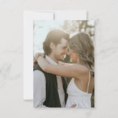 きらきらシャンパン ラブリー カップル 婚約写真 サンキューカード (裏面)