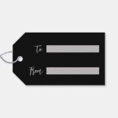 きらきらシルバースター メリークリスマス ブラック ギフトタグ (裏面横)