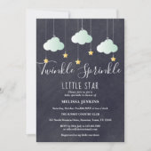 きらきらスプリンクルベイビーシャワースプリンクルブラックボード 招待状 (正面)