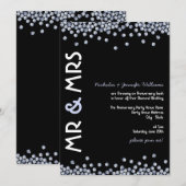 きらきらダイヤモンド 結婚記念日 招待状 (正面/裏面)