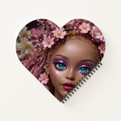 きらきらドール グリッターと花 ノートブック (裏面)