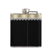 きらきらハイヒール靴 ブラック＆ゴールド フラスク (裏面)