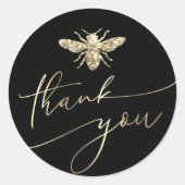 きらきらハチ　ありがとう ラウンドシール (正面)
