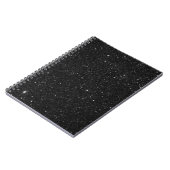 きらきらブラック グリッター シャイニー ノートブック (左側)