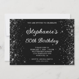 きらきらブラック 50歳の誕生日 招待状