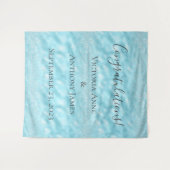 きらきらブルークリスタル エレガント ウェディング オーダーメイド タペストリー (正面(横))