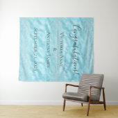 きらきらブルークリスタル エレガント ウェディング オーダーメイド タペストリー (インサイチュ(横))