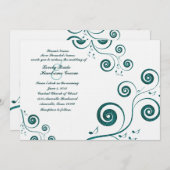 きらきらブルースワールズミュージックウェディング招待状 招待状 (正面/裏面)