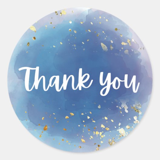 きらきらブルー感謝 夢のようなウェディング ラウンドシール (正面)