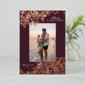 きらきらベリーのホリデーカード ゴールド箔押し 箔シーズンカード (立ち正面)