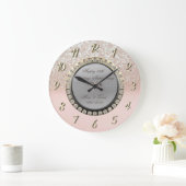 きらきらボケ ダイヤモンド 25周年 結婚記念日 ラージ壁時計 (ホーム)