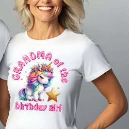 きらきらユニコーン魔法少女の年齢の誕生日おばあちゃん Tシャツ