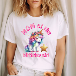 きらきらユニコーン魔法少女の年齢の誕生日お母さん Tシャツ