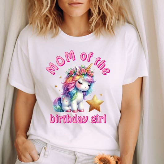 きらきらユニコーン魔法少女の年齢の誕生日お母さん Tシャツ