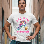 きらきらユニコーン魔法少女の年齢の誕生日パパ Tシャツ