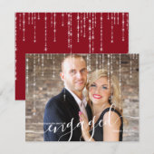 きらきらライトが点灯！クリスマスの写真 シーズンカード (正面/裏面)