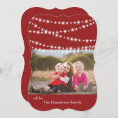 きらきらライトのホリデー写真カード シーズンカード (正面/裏面)