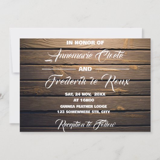 きらきらライトの木製レース セーブザデート (裏面)