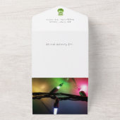 きらきらライトを追加して、写真のホリデーカードを作成 オールインワン招待状 (外側)