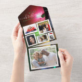 きらきらライトを追加して、写真のホリデーカードを作成 オールインワン招待状 (貼ってはがせる)