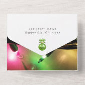 きらきらライトを追加して、写真のホリデーカードを作成 オールインワン招待状 (裏面)