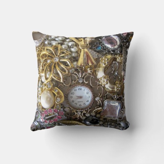 きらきら光るできらきら光るなジュエリーのコレクション クッション (裏面)