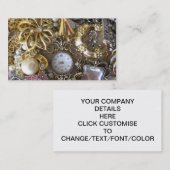 きらきら光るできらきら光るなジュエリーのコレクション 名刺 (正面/裏面)