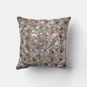 きらきら光るできらきら光るな虹色のラインストーンの枕 クッション (裏面)
