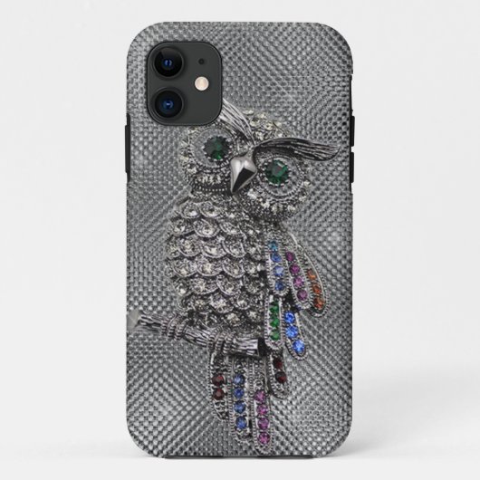 きらきら光るなかわいいフクロウ Case-Mate iPhoneケース (裏面)
