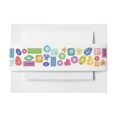 きらきら光るなこうもりのバーの（ユダヤ教の）バル・ミツバーの招待状用帯の覆い 招待状ベリーバンド (正面例)