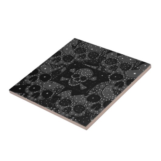 きらきら光るなどくろ印 タイル (側面)