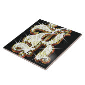 きらきら光るなアルファベットK タイル (側面)