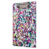 きらきら光るなガーリーな虹のフェイクなスパンコール クリップボード (左)