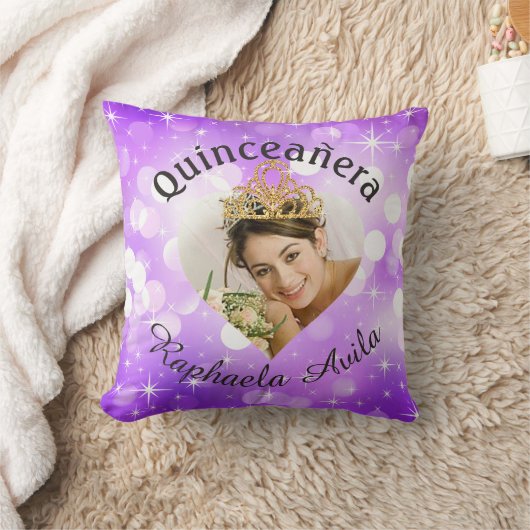 きらきら光るなキンセアニェラの写真のハートの切り出しの記念品 クッション (ブランケット)