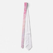 きらきら光るなグリッターのガーリーなピンクの輝きの魅力的なティール（緑がかった色）メンズタイ ネクタイ (裏面)