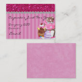 きらきら光るなグリッターのデザインのベーカリーの名刺余りに 名刺 (正面/裏面)