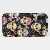きらきら光るなスカルのiPhone 5の場合に衝撃を与えて下さい及び畏せて下さい Case-Mate iPhoneケース (裏面(横))
