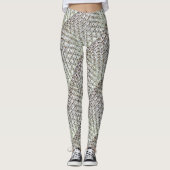 きらきら光るなダイヤモンドのラインストーンのヨガによってはランニングが喘ぎます レギンス (正面)