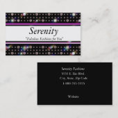 きらきら光るなダイヤモンド濃紫色のE200 名刺 (正面/裏面)