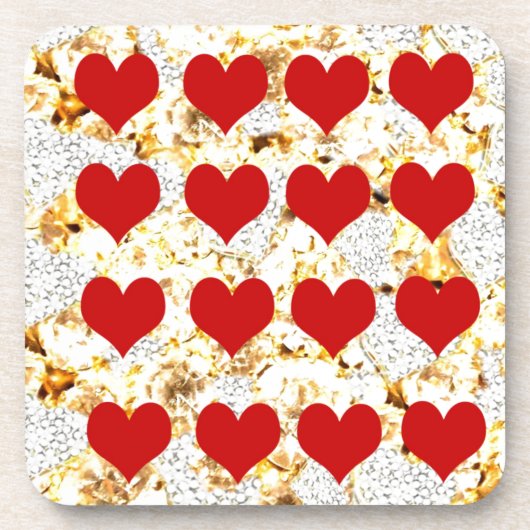 きらきら光るなハート コースター (正面)