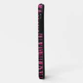 きらきら光るなピンクおよび黒いシマウマのプリント(フェイクなグリッター) Case-Mate iPhoneケース (裏面/左)