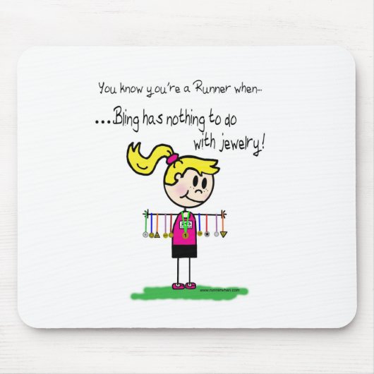 きらきら光るなランナー マウスパッド (正面)