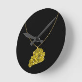 きらきら光るな小さい ラウンド壁時計 (傾斜)