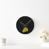 きらきら光るな小さい ラウンド壁時計 (ホーム)